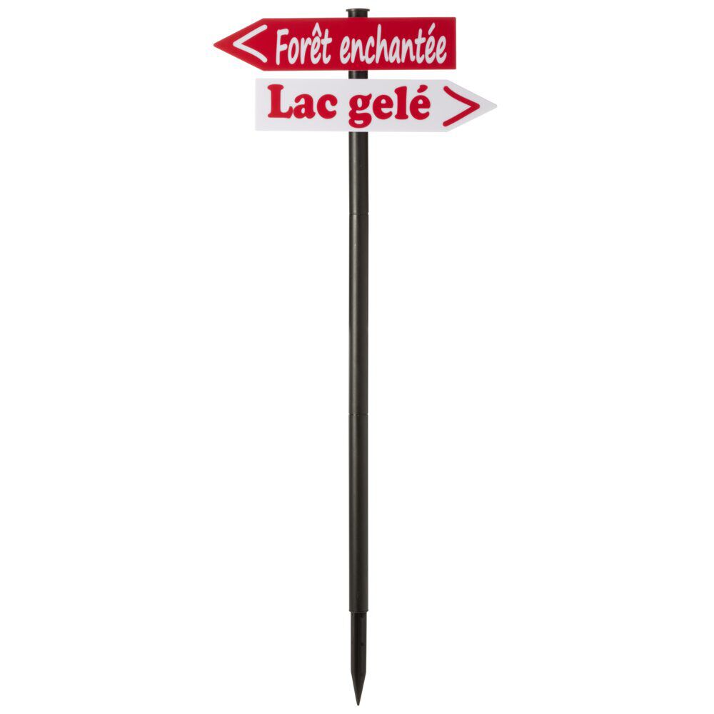 Panneau de No&euml;l lumineux solaire à planter H100 cm