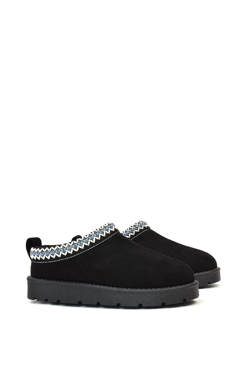 XY London Zoe' Aztec Faux Fur Slip On Micro Slippers