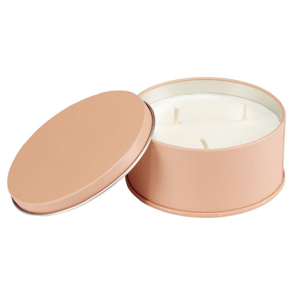Bougie citronnelle soja et beurre de ghee boÎte métal refermable 18H