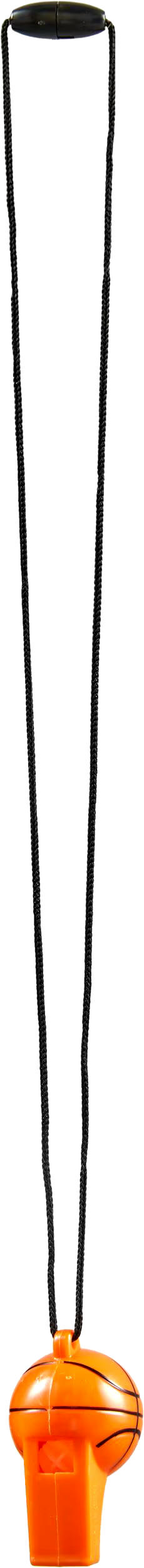 Basketball Blow Whistles with Lanyards, Black/Orange, One Size, 8-pk, Wearable Accessories for Sports
