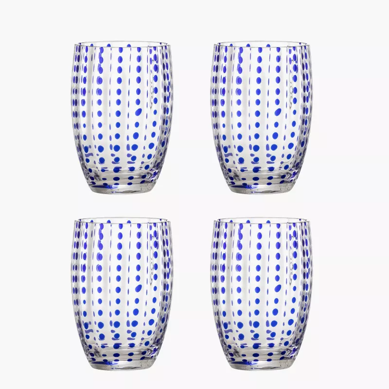 Szklanka 350ml zestaw 4 szt. BLOOMINGVILLE BRINLEY niebieska