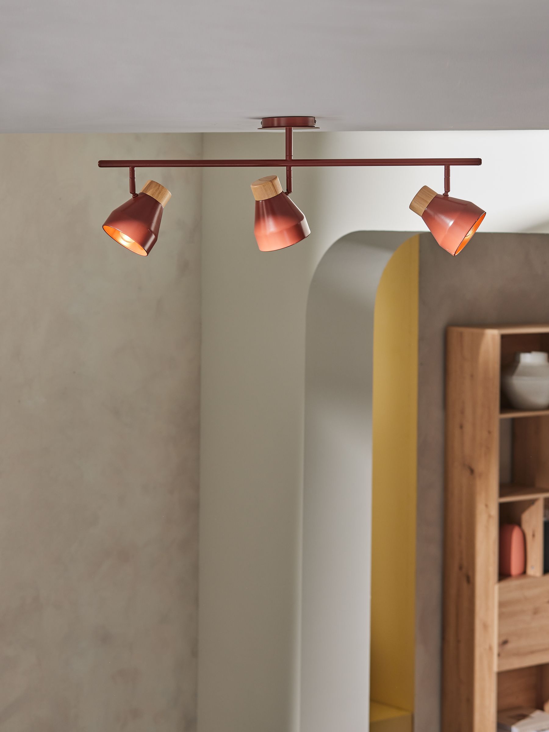 Terracotta Albert 3 Light Linear Pendant Bar Ceiling Light