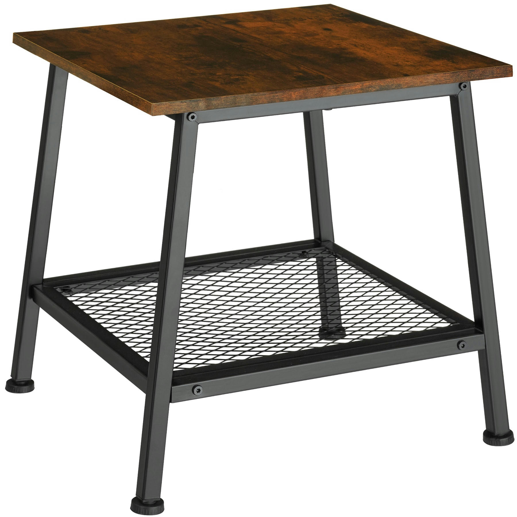 - Table d'appoint Style industriel Bois foncé industriel, rustique