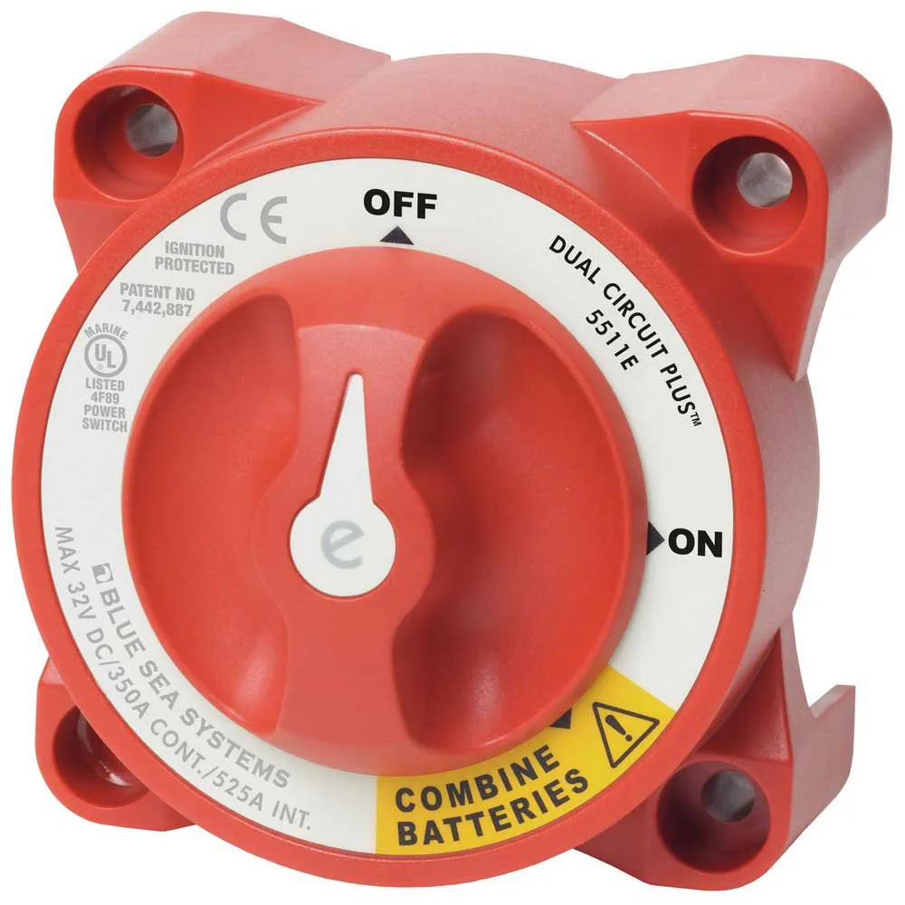 Blue Sea Systems E-Series Dual Circuit Plus Battery Switch
