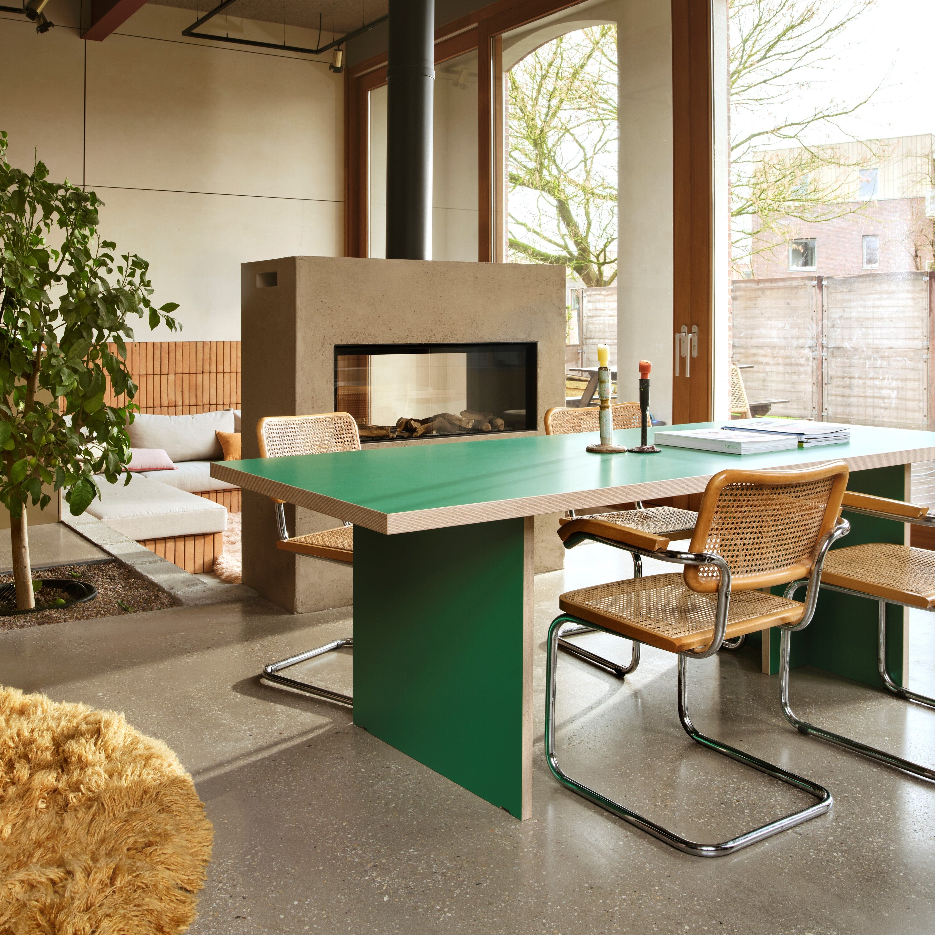 HKliving Dining Table Eettafel - 220 x 90 cm - Green