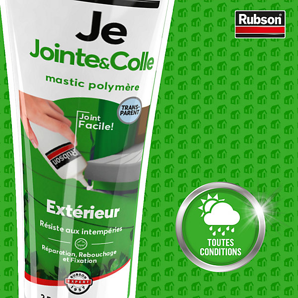 Mastic Rubson Fixation Je Jointe&Colle transparent tube 50ml