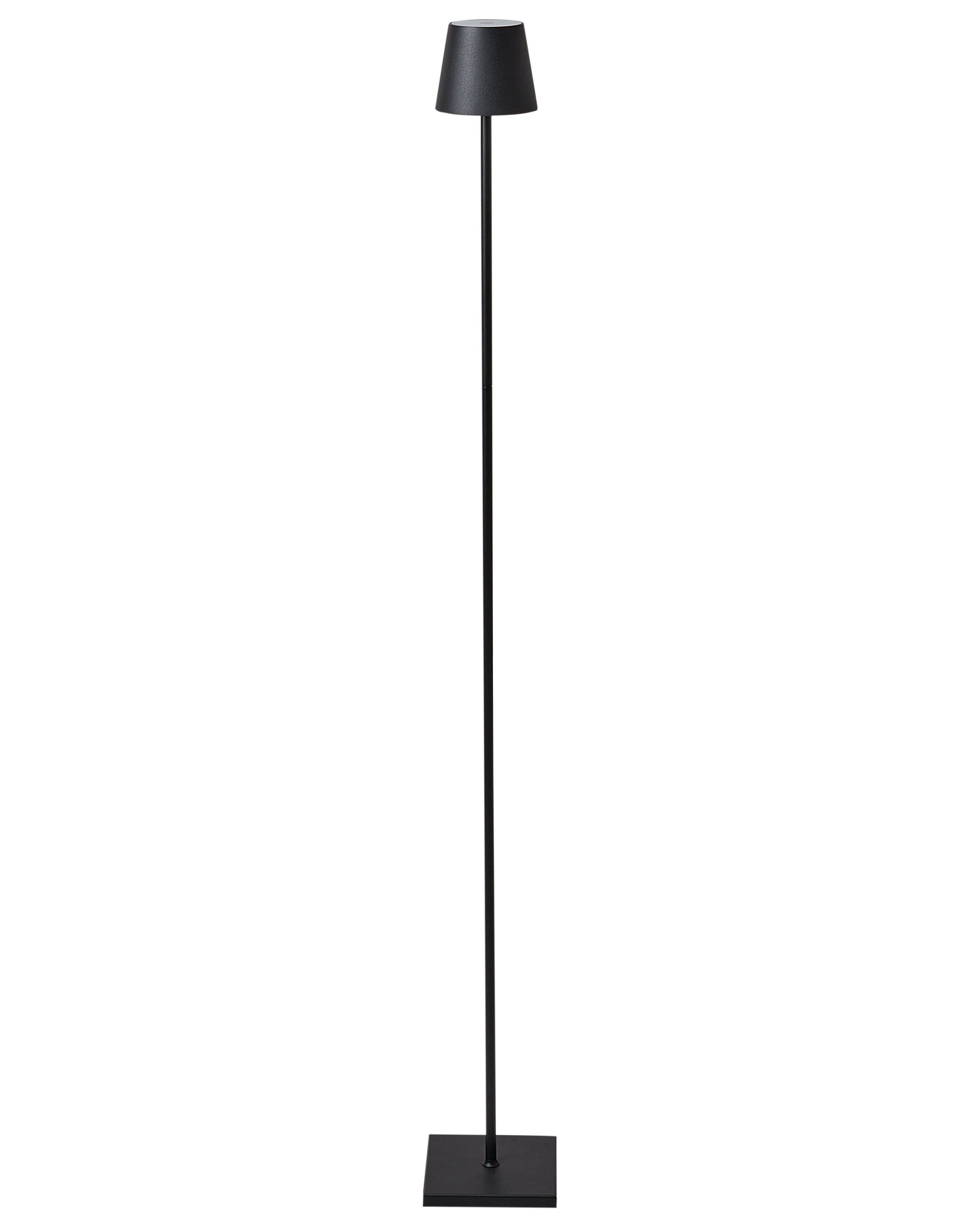 Nowoczesna lampa stojąca metalowa czarna