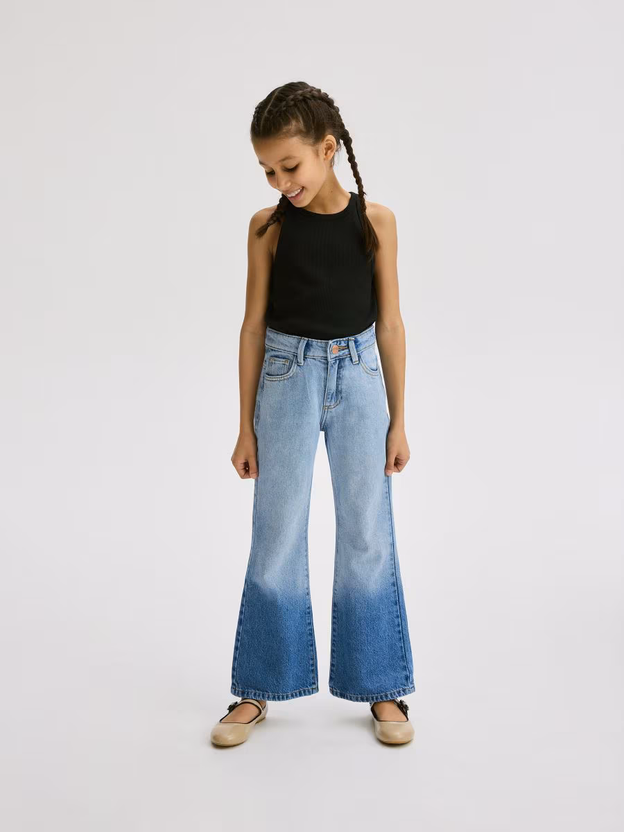 Flare Jeans With Decorative Legs