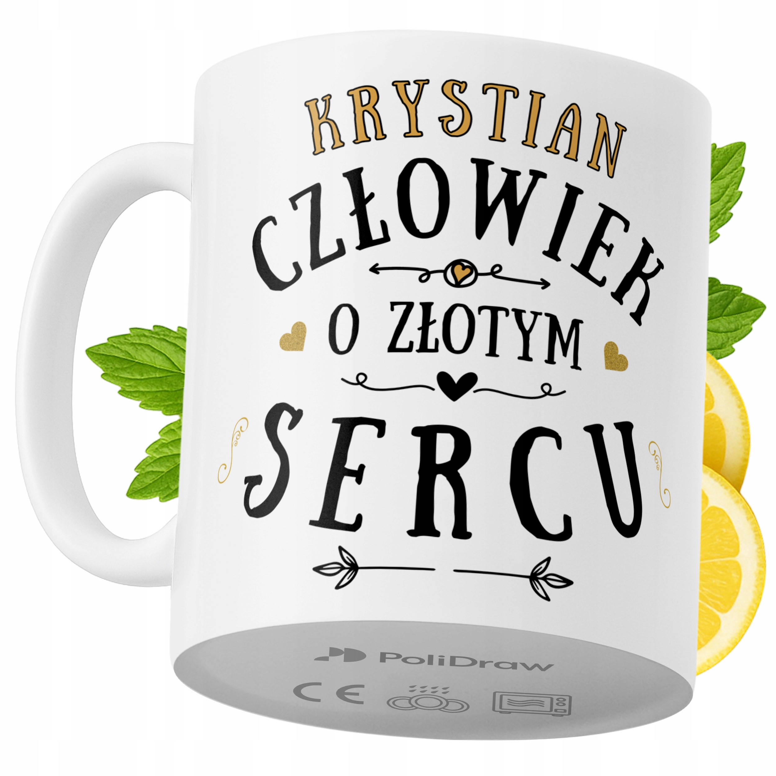 Kubek Dla Krystiana na Prezent z Nadrukiem ze Zdjęciem 330 ml PoliDraw