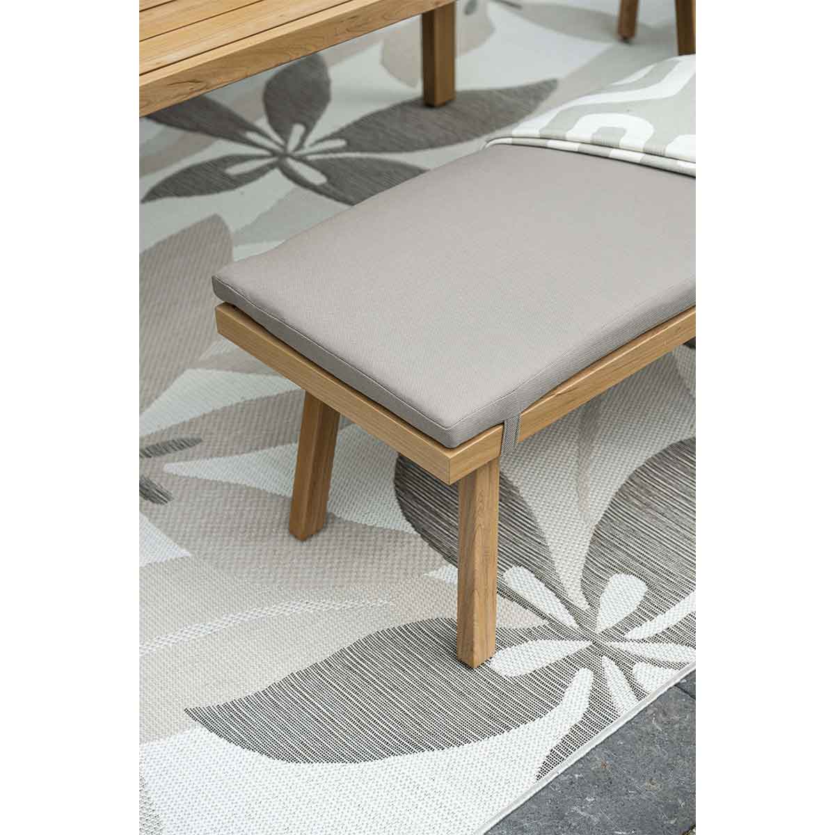 Garden Impressions loungebank San Capri light teak look - aluminium