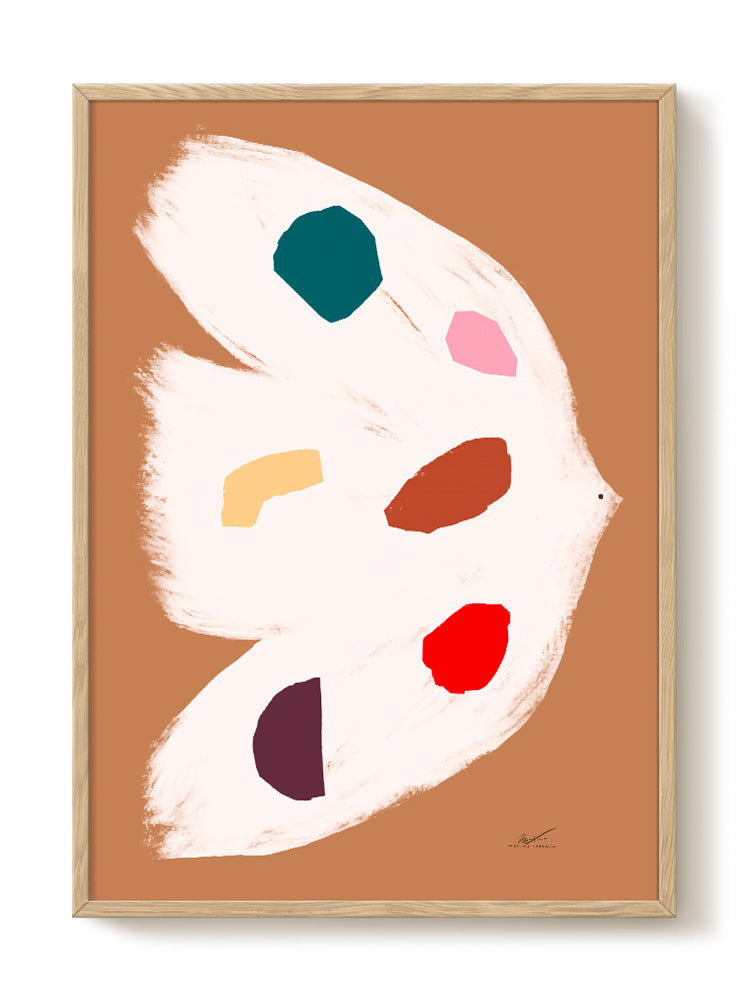 Matías Larraín - Bird and Shapes - PSTR studio Kunst Poster