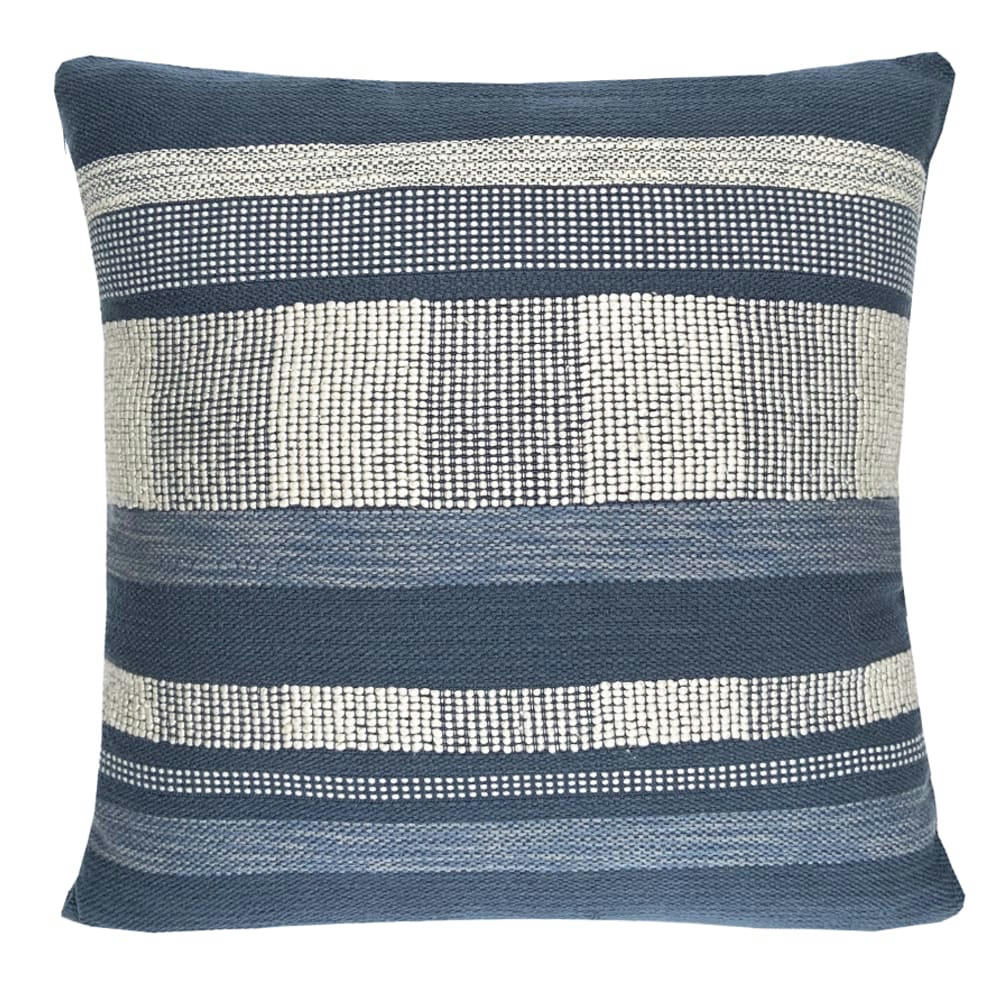 VUE SUR LA MER - Coussin texture bleu nuit carré 50x50