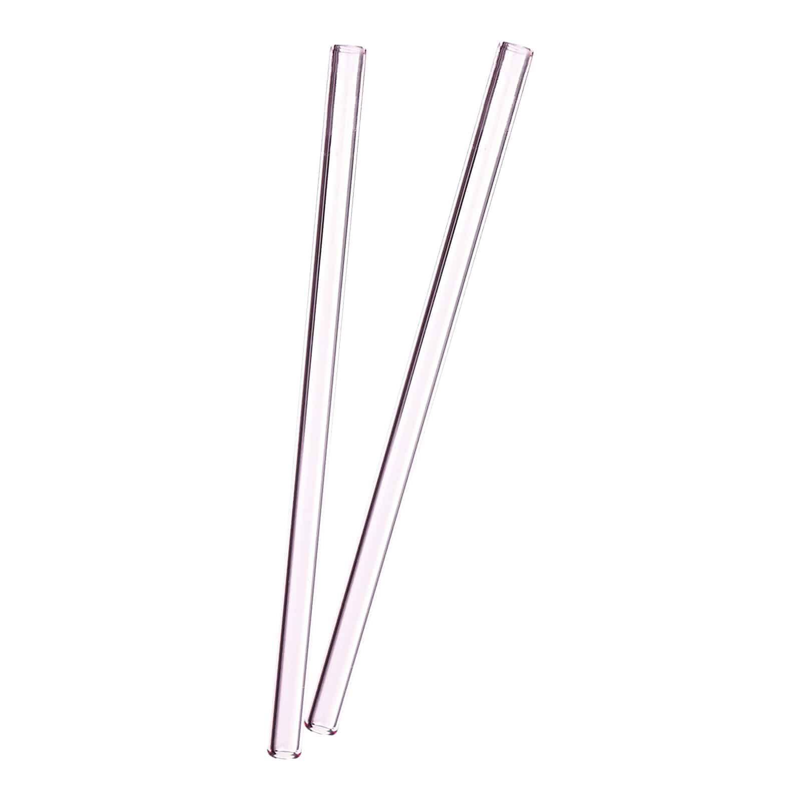 Glas-Trinkhalme Bunt, 2 Stück