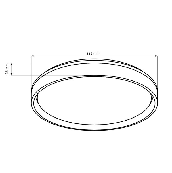 Plafon ELIZA z pilotem okrągły biały LED 1x48W 38,5cm 5200lm IP44 Polux