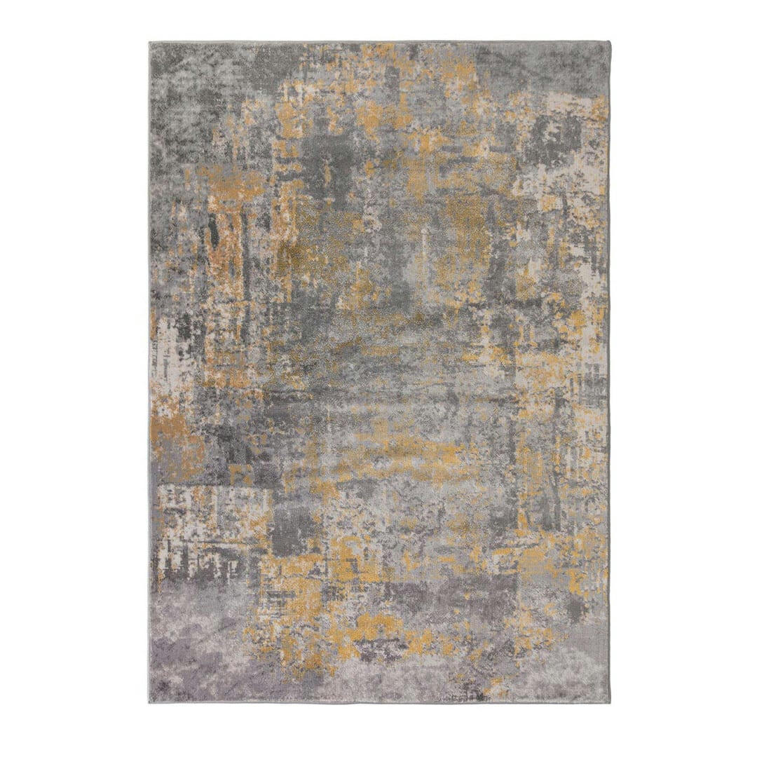 WONDERLUST - Tapis rayé design en polypropylène jaune 120x170