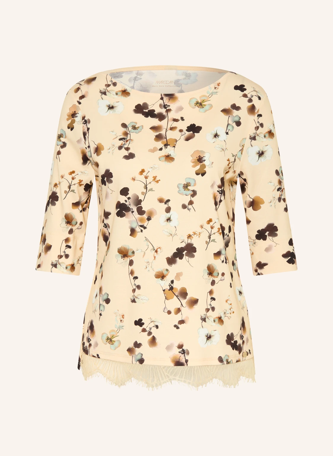 MARC CAIN Shirt mit 3/4-Arm und Spitze