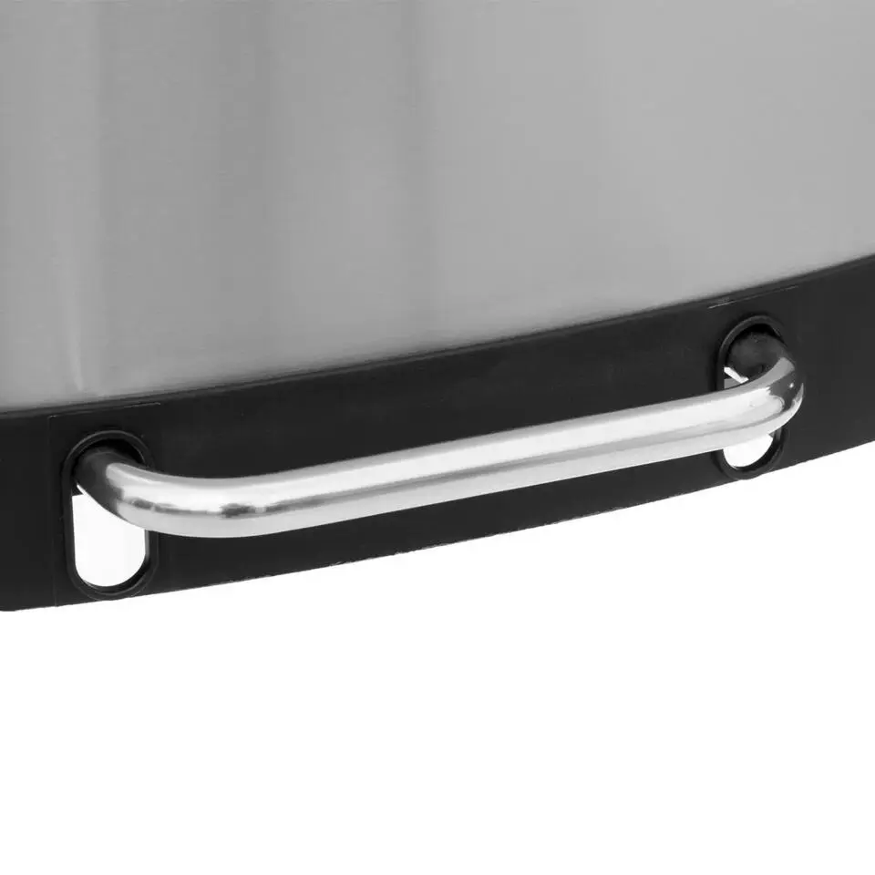 Prullenbak/pedaalemmer - zilver - metaal - 50L - 44 x 37 x 66 cm