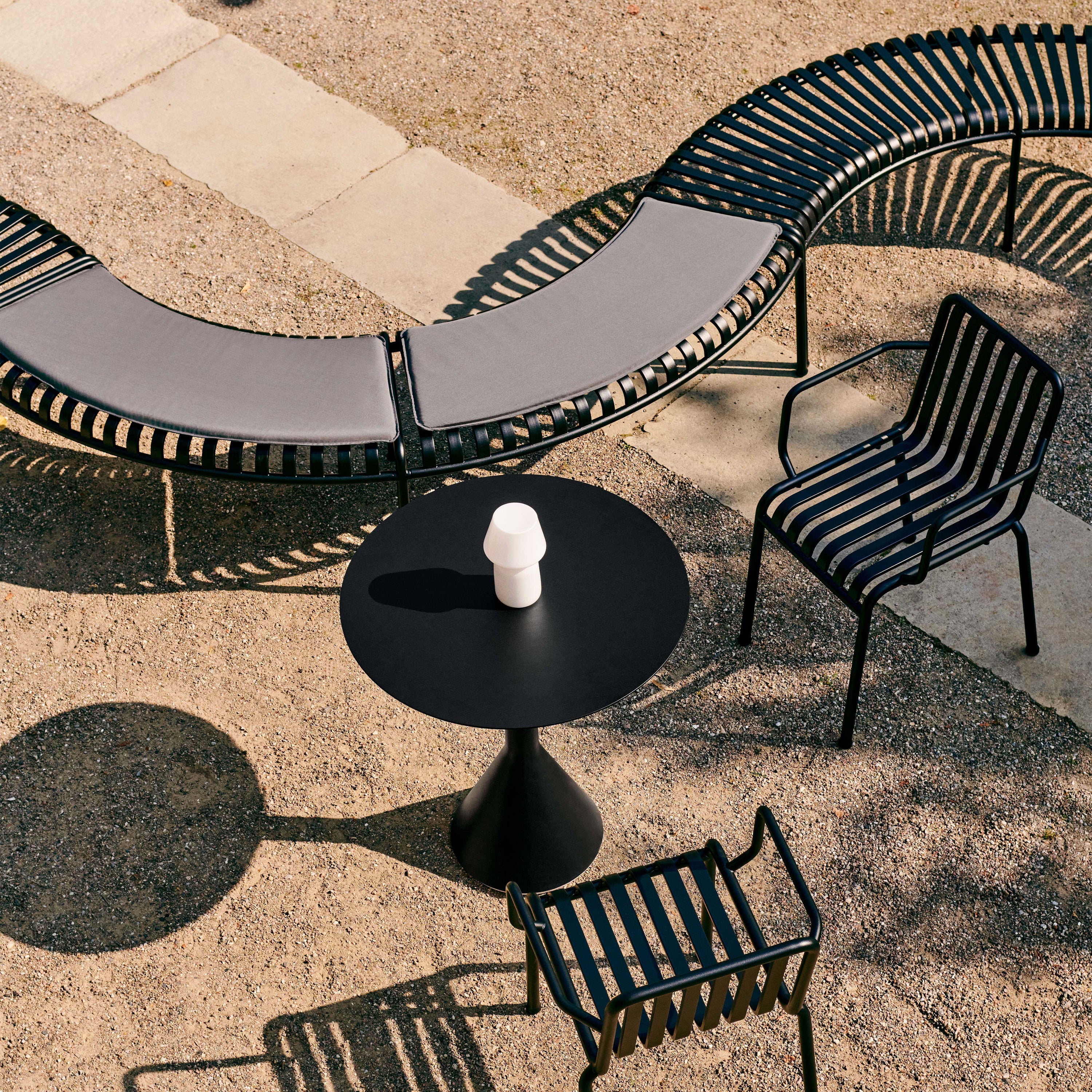 HAY Palissade Park Tuinbank - Set van 2 - Antraciet