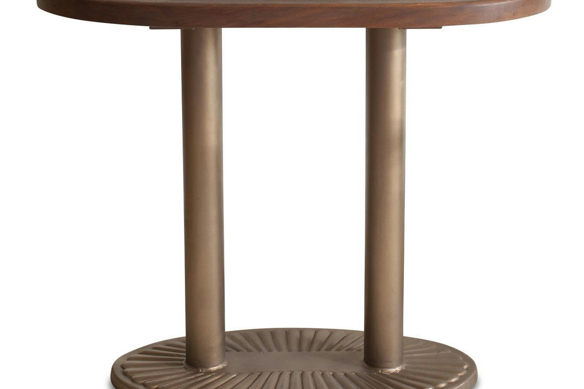 WASHINGTON - Console ovale en bois marron
