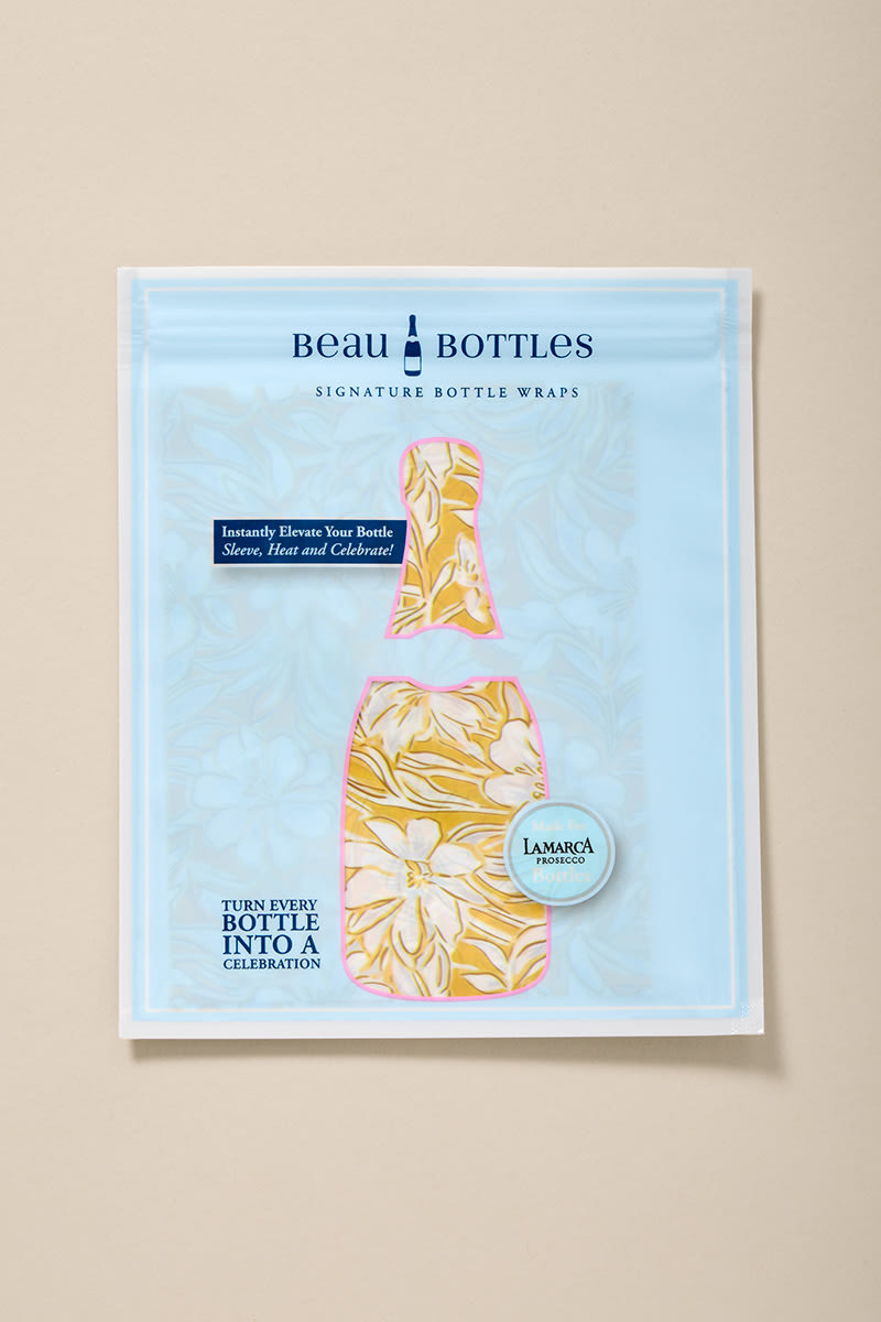 Beau Bottles Grandmillenial Gold Flower La Marca Edition Bottle Wrap