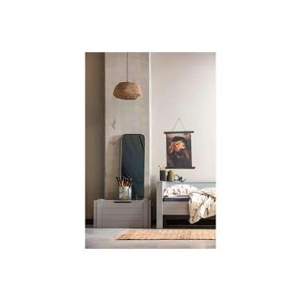 WOOOD Doutzen Spiegel - Metaal - Zwart - 110x40x5