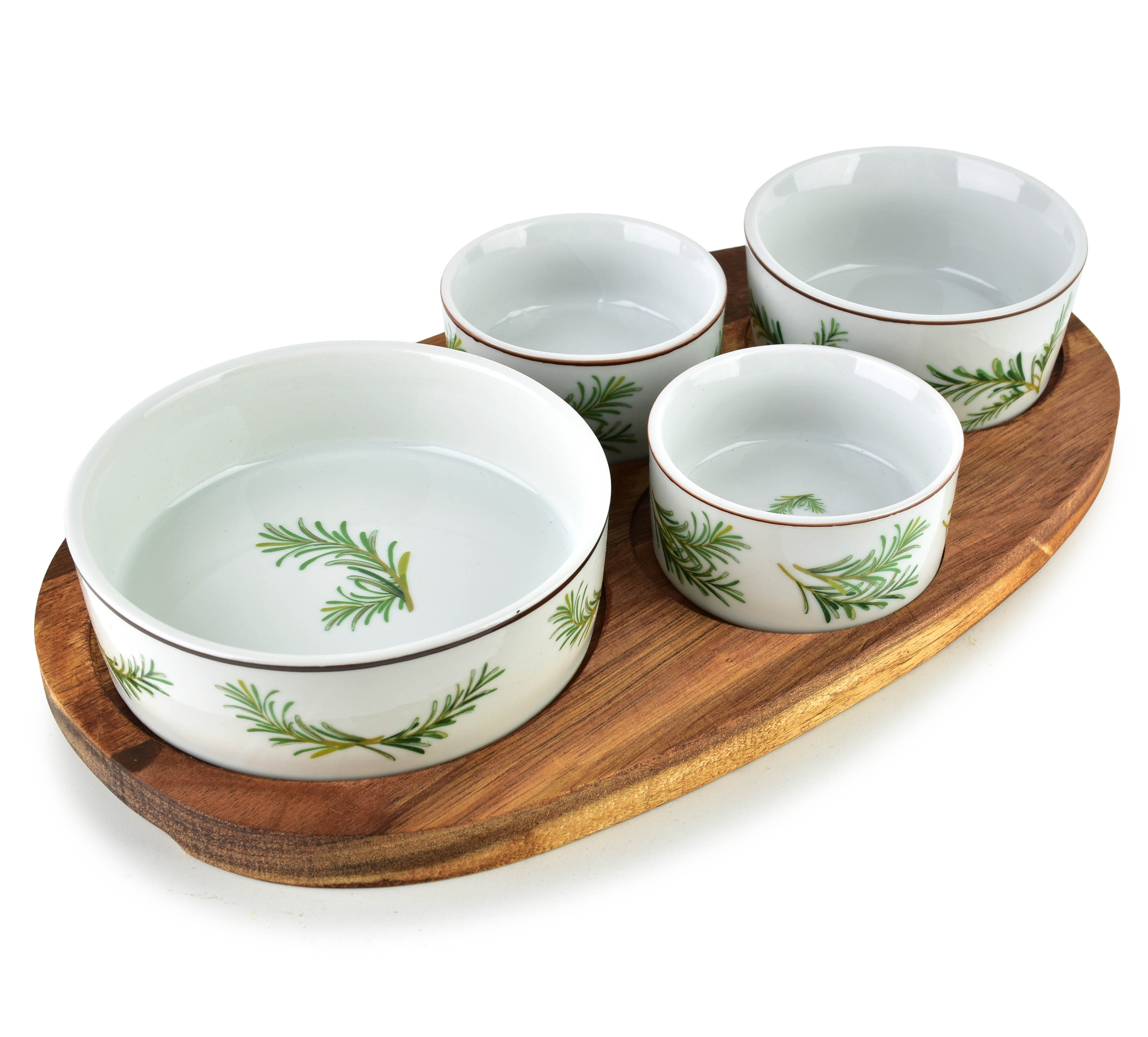 MODERN KITCHEN Deska z 4 miskami rozmaryn 160ml/120ml/2x80ml