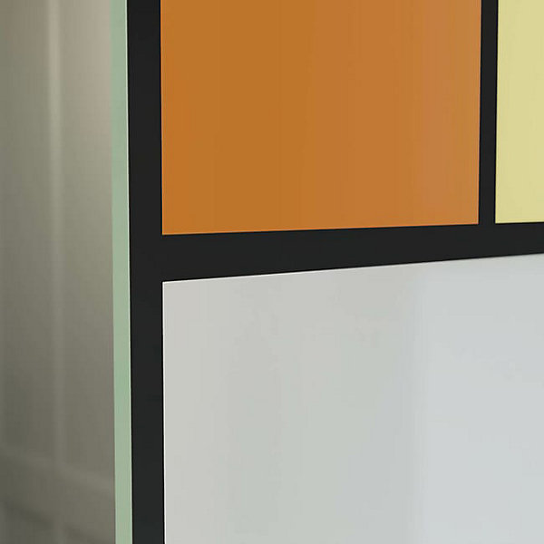 KIT Porte coulissante en verre   Rail à pince Noir Coffrage - MONDO OPAQUE - H. 204 x L. 93 cm - Fabrication Française AURYS NORMA