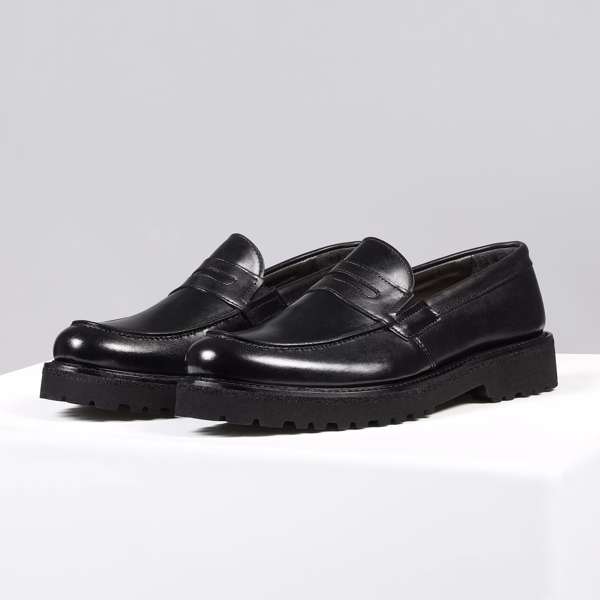 Czarne męskie loafersy PREMIUM