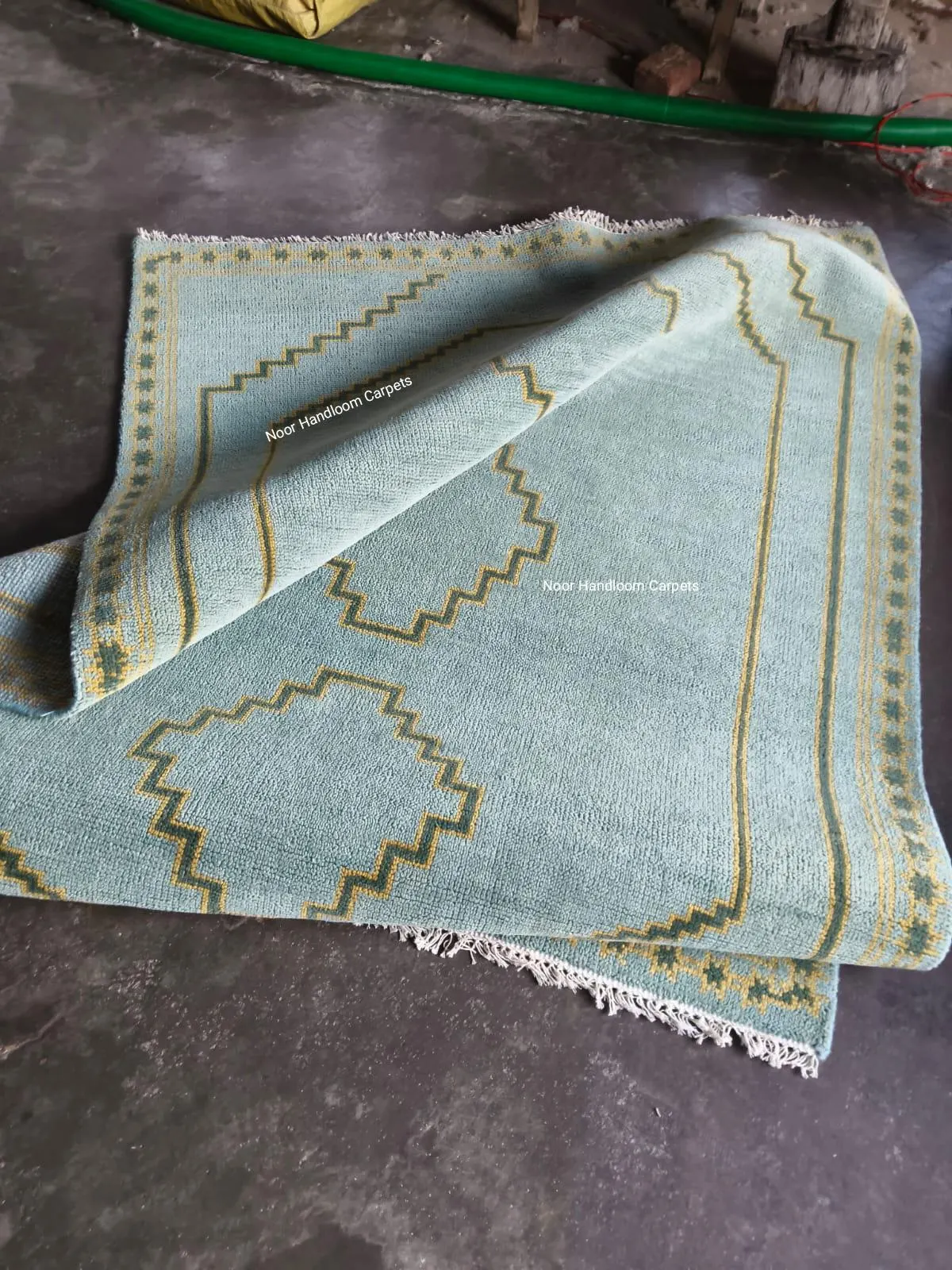 Custom Size Rug | Handmade Blue Turkish Rug 8x10 | Vintage Wool Rug 6x9 | Living Room Rug 9x12