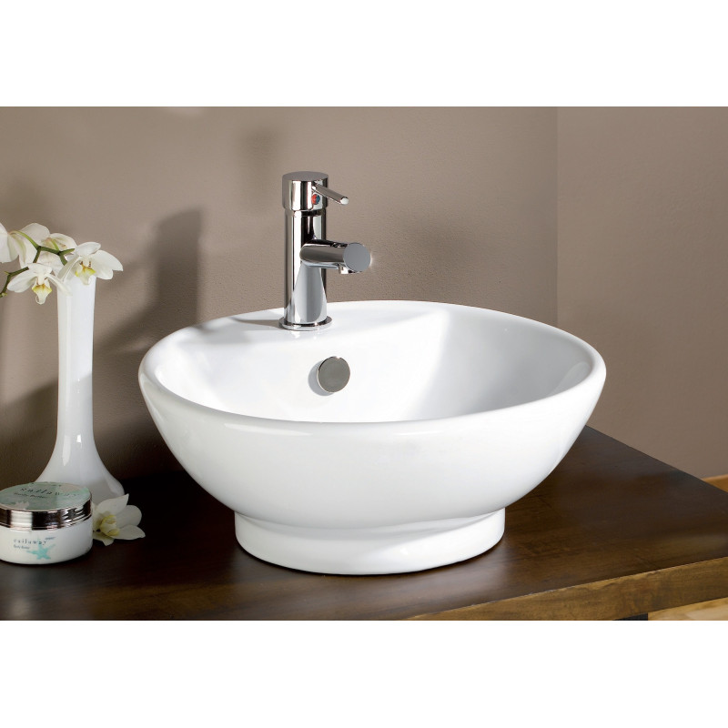 Vasque Portofino ronde en céramique blanche AYOR BATHROOM