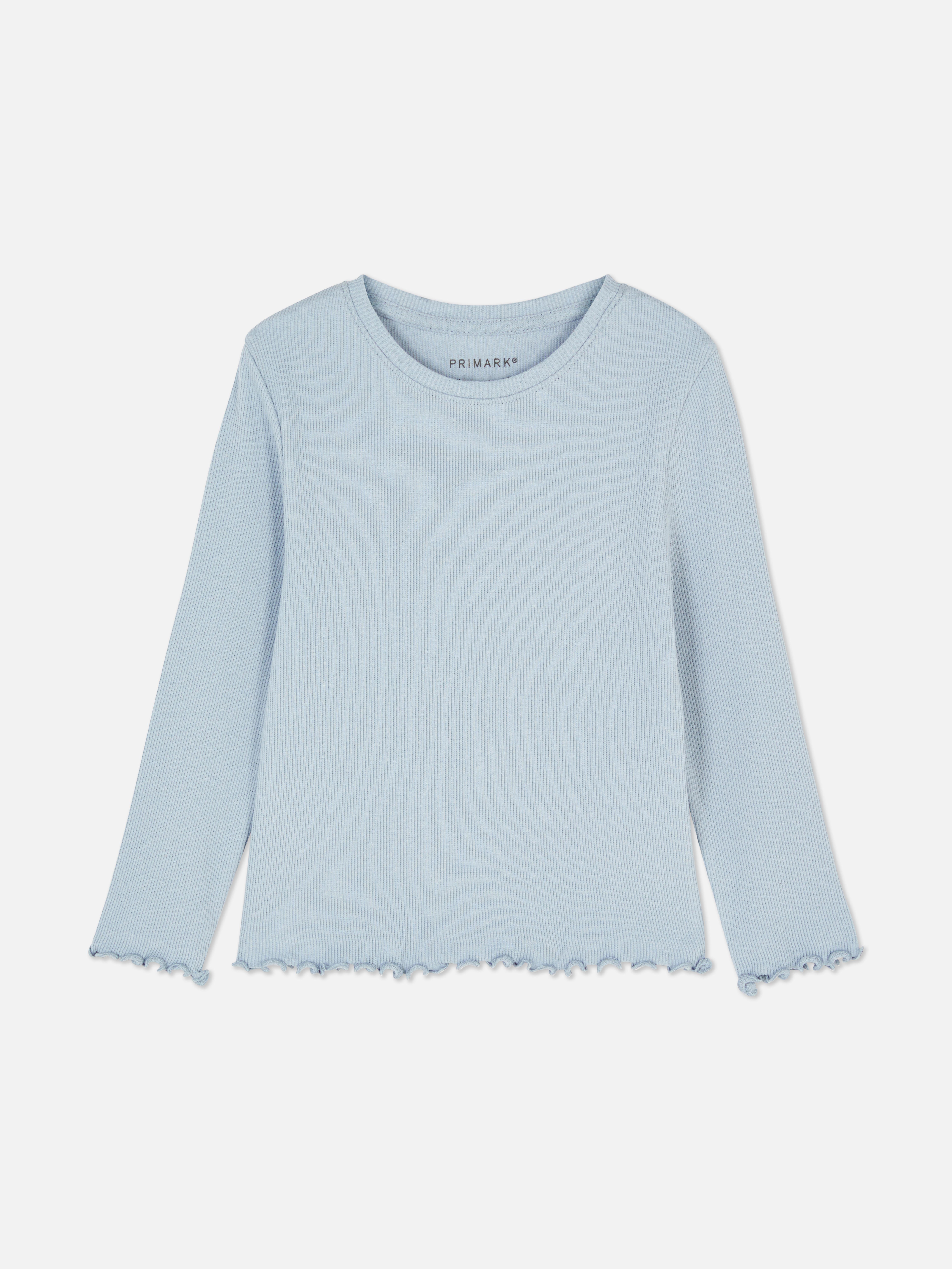 1.5-8yrs | Ribbed Lettuce Trim T-Shirt