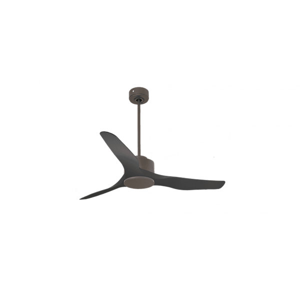Modulo Regular Exterior - un ventilateur pour extérieur IP44, DC 127 cm Chocolat pales abs noir sans Lumière20 à 30 m²
