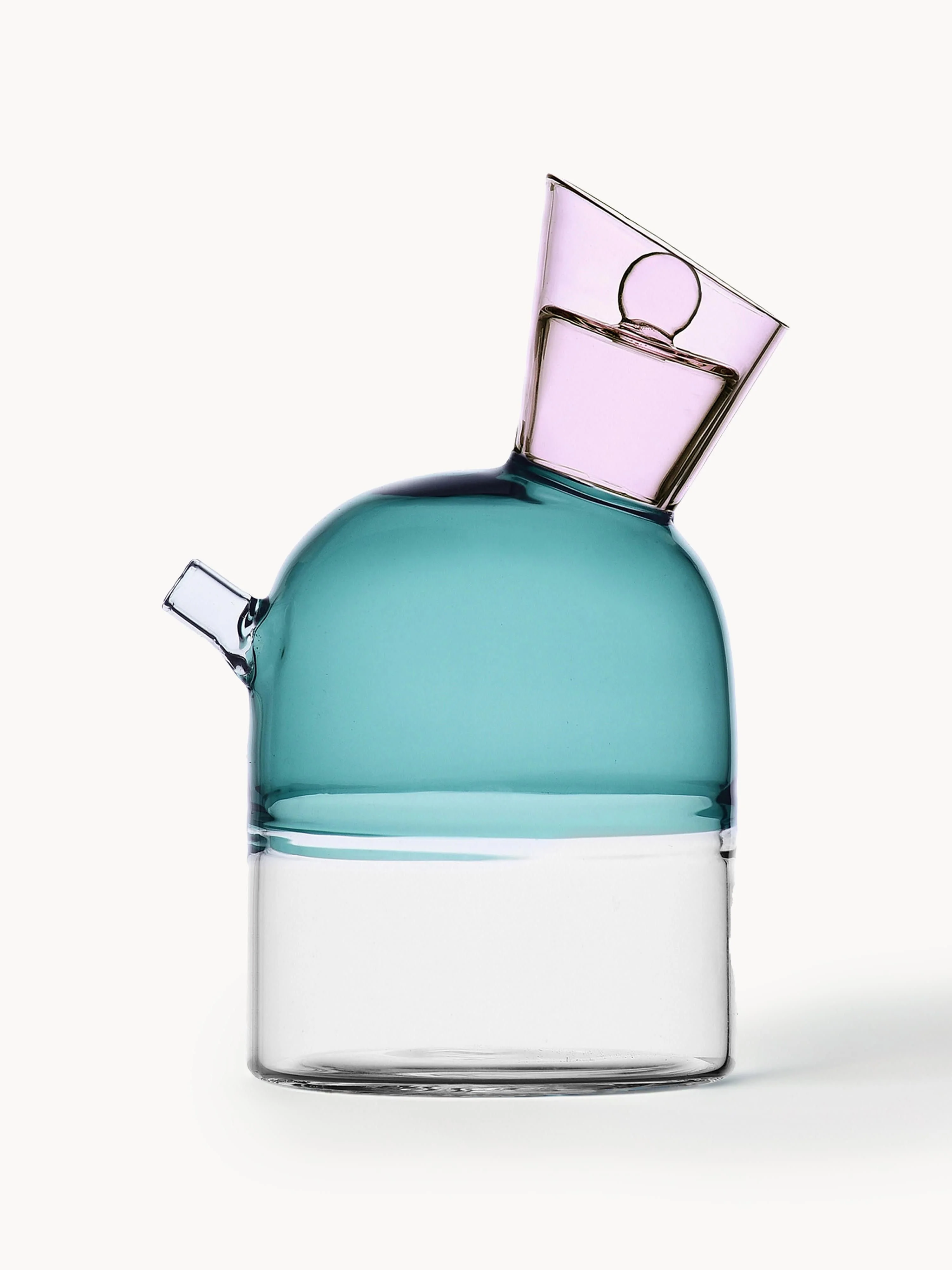 Handgefertigte Essig- & ölflasche Travasi aus Borosilikatglas