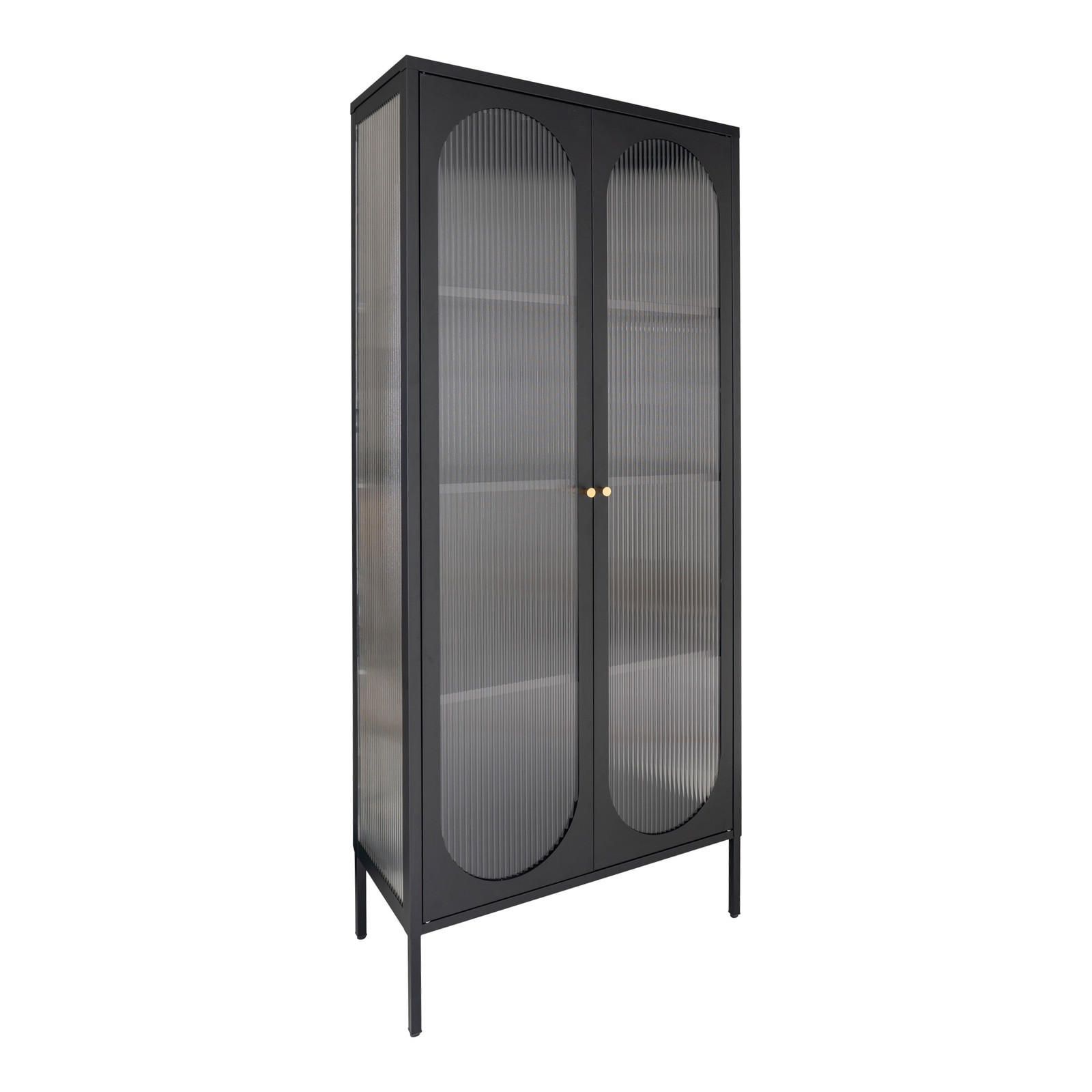 GABLOTA Adelaide 180 cm czarna 2-drzwiowa SZKLANA metalowa