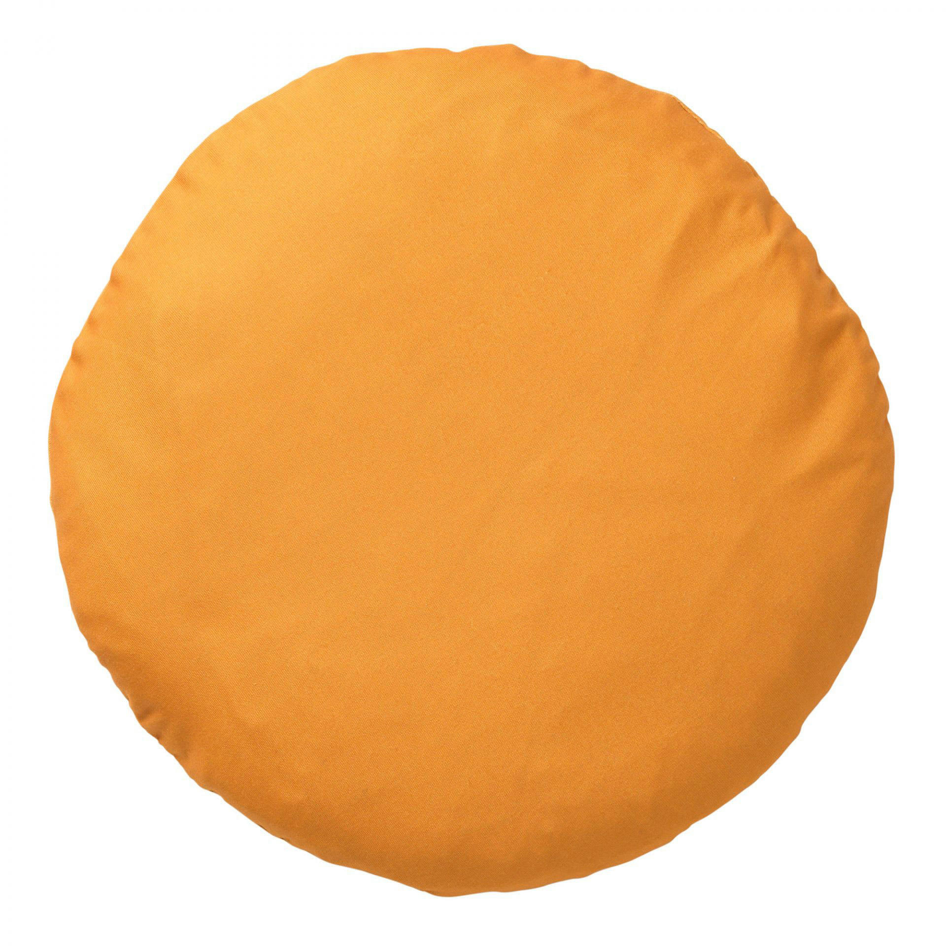 - Coussin rond jaune doux 40 cm uni