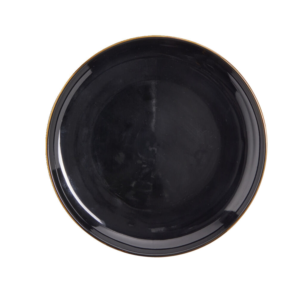 Assiette à dessert ronde Oslo faïence noire Ø20cm