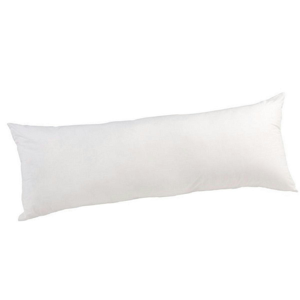 PREMIUM - Traversin plat naturel moelleux en plumes et duvet 90 cm