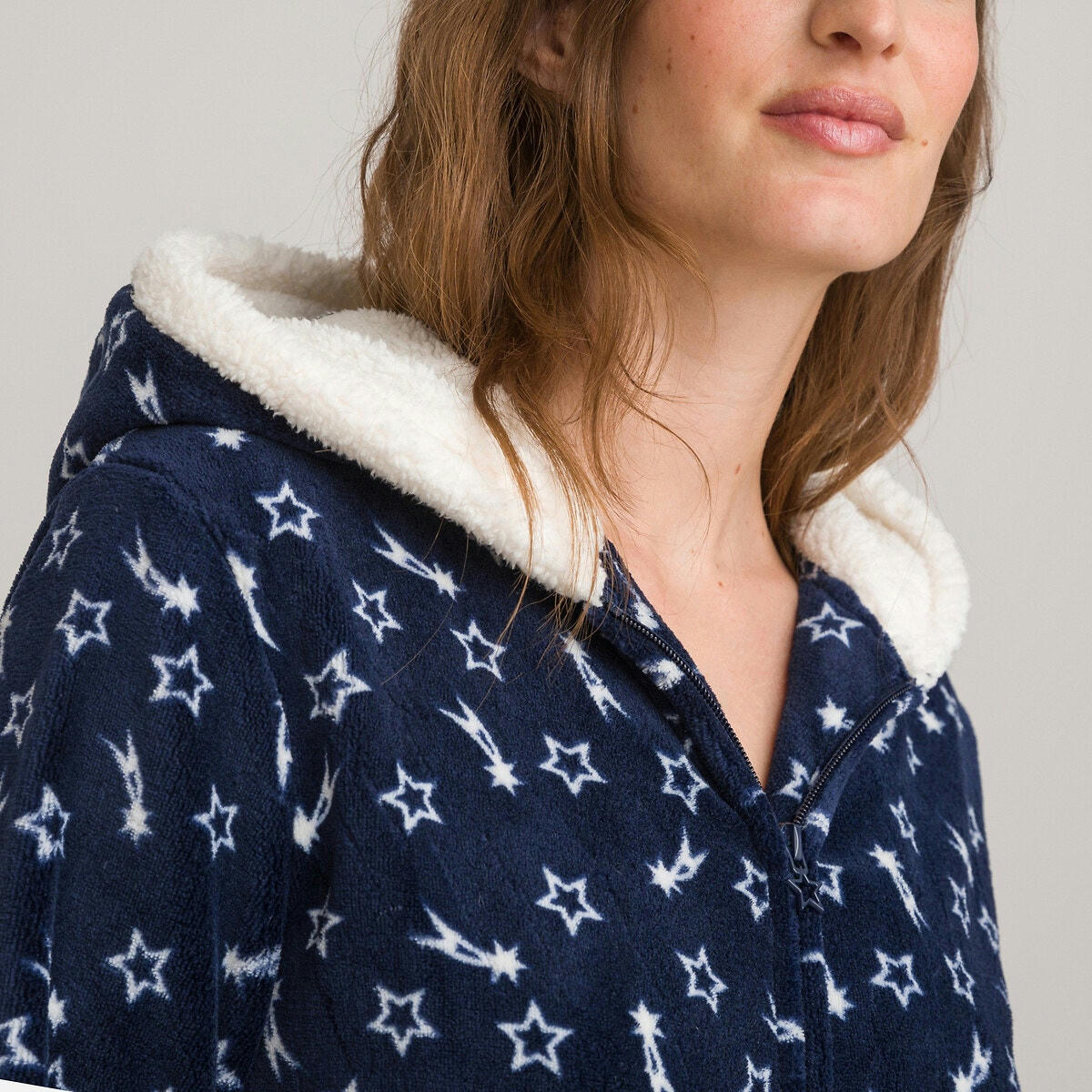 Combinaison-pantalon maille polaire, motif étoiles
