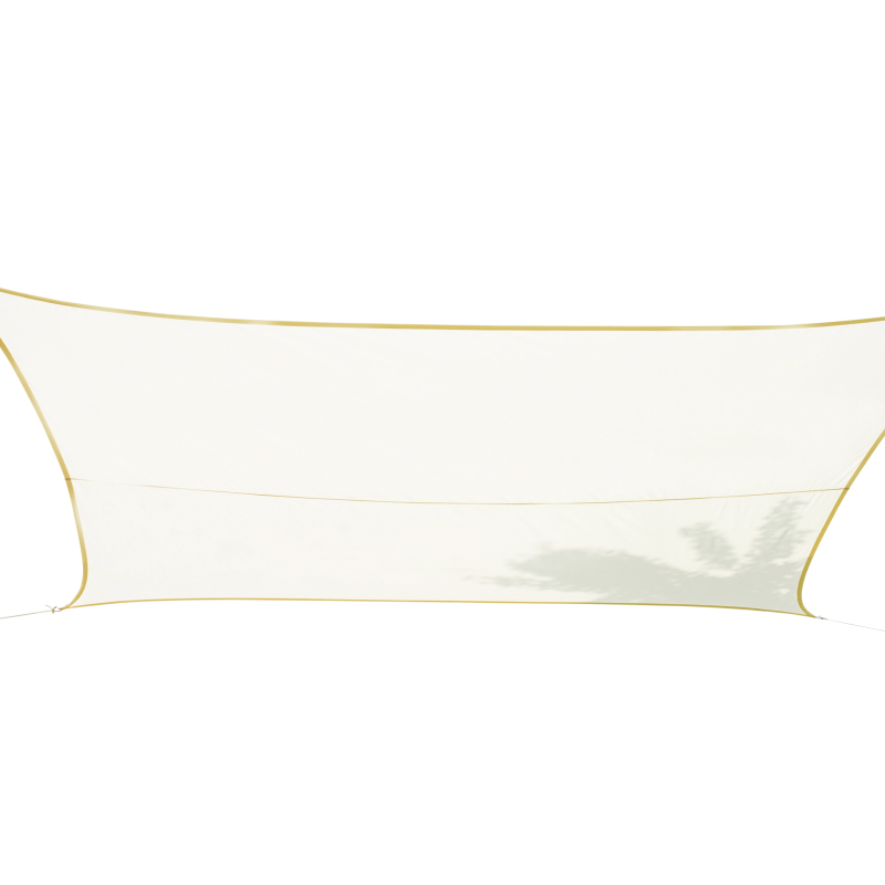 Toile d'ombrage crème carrée en polyester 3,6 x 3,6 m PRACTO GARDEN