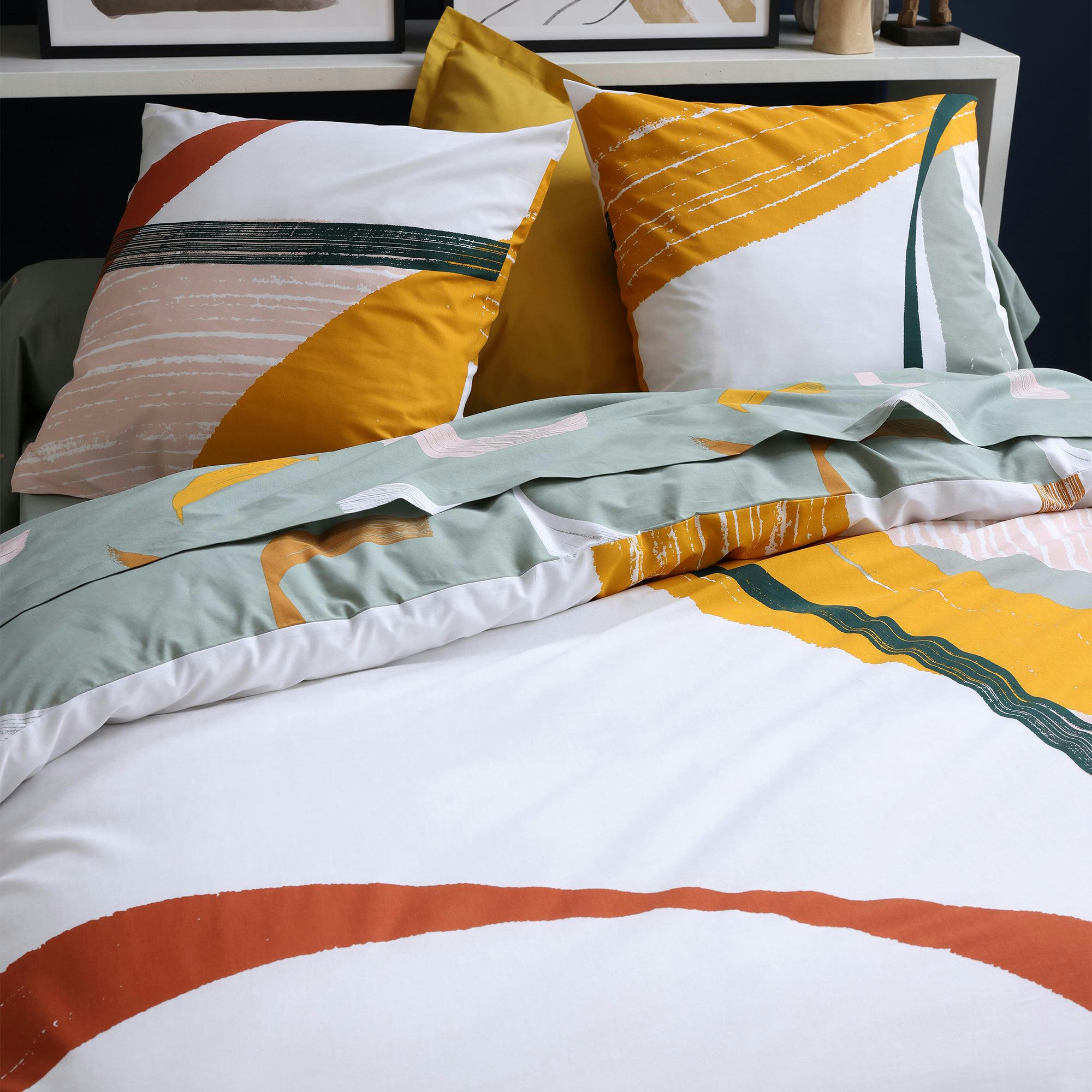 ABSTRACT - Housse de couette 240x220 gris en coton