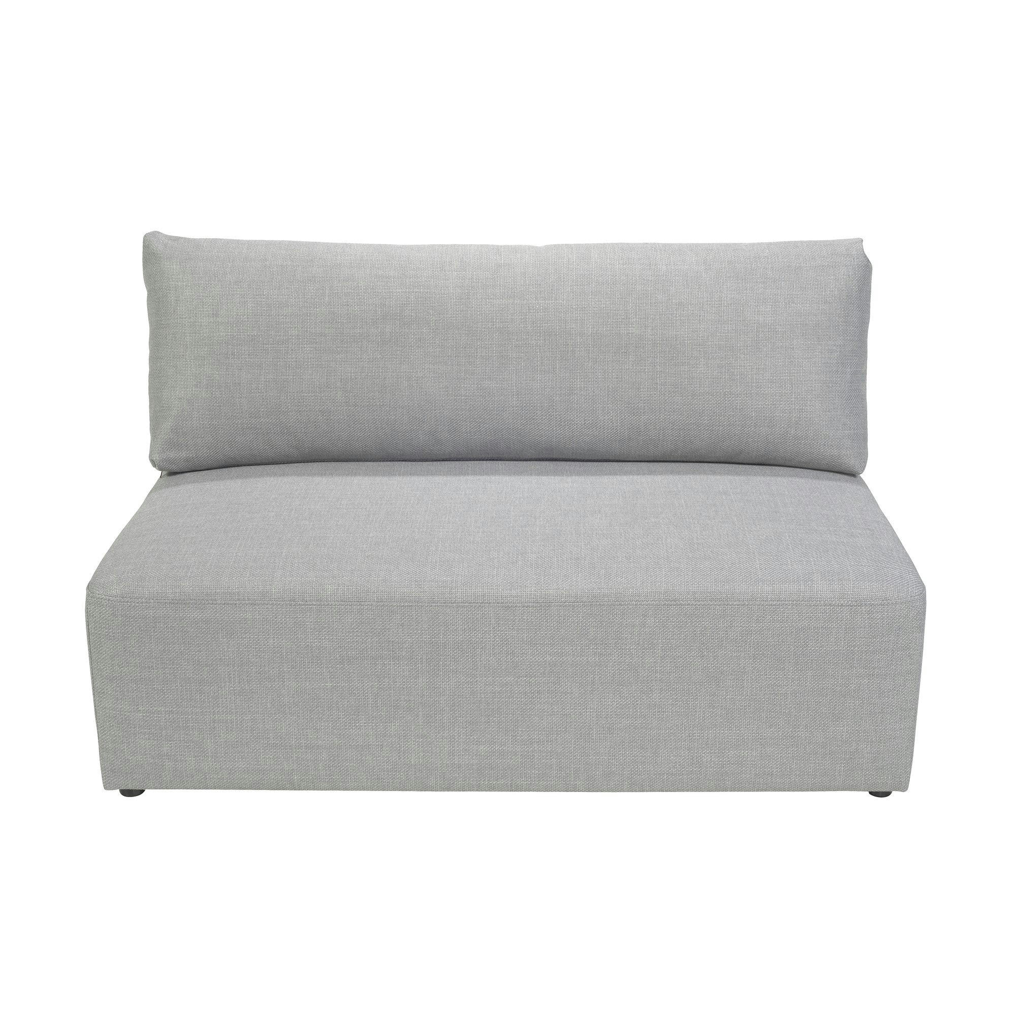 CARDINAL - Double chauffeuse pour canapé modulable en tissu chiné gris