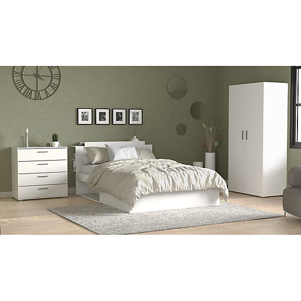 Commode 4 tiroirs blanc mat - L 79,7 cm