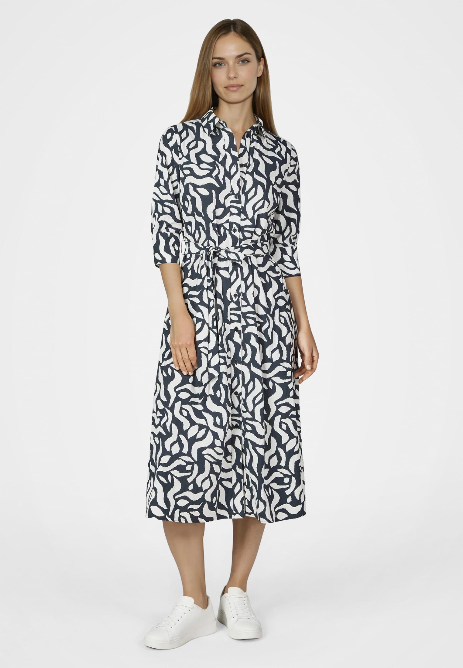 Hemdblusenkleid mit Print