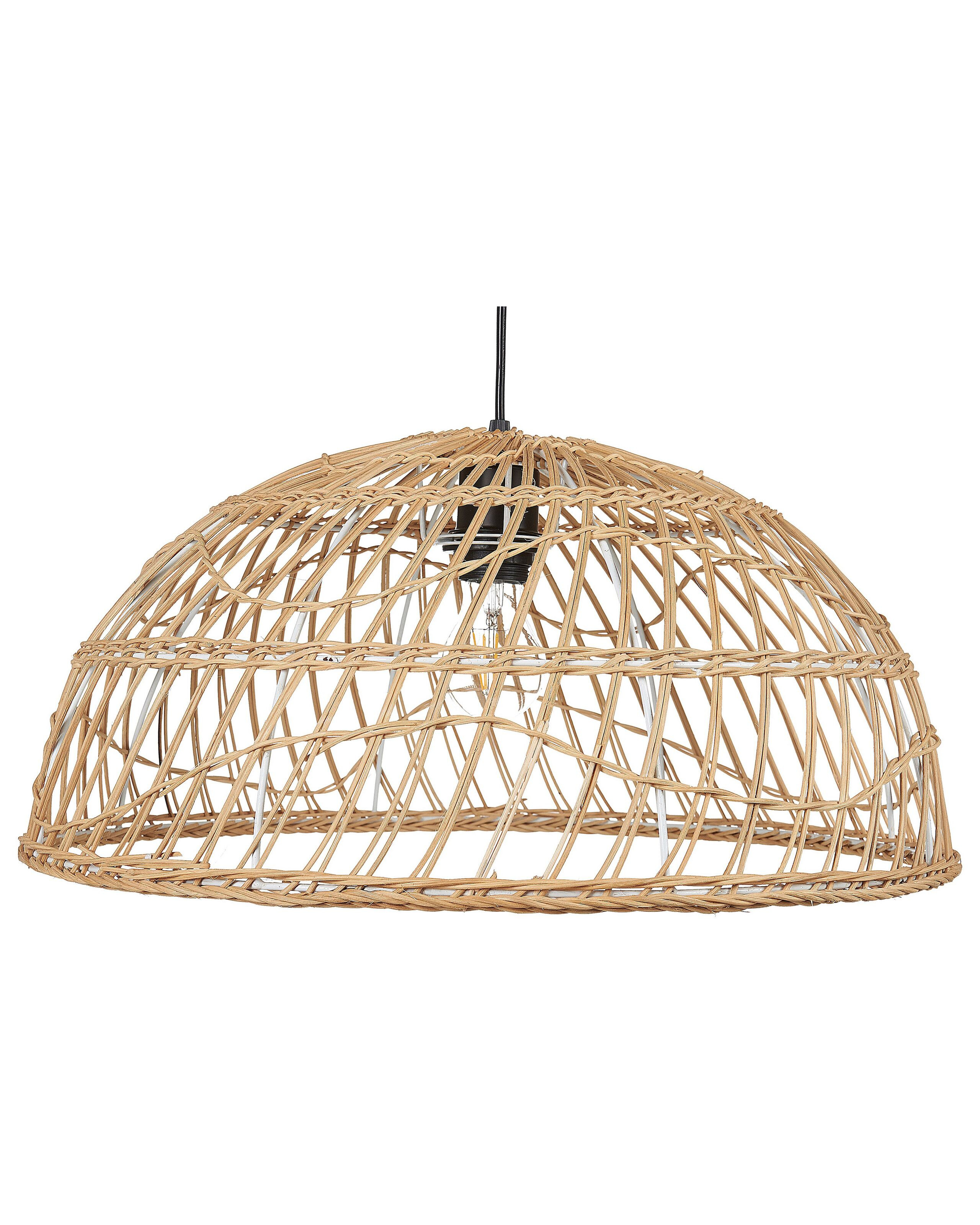 Lampa wisząca rattanowy klosz naturalny