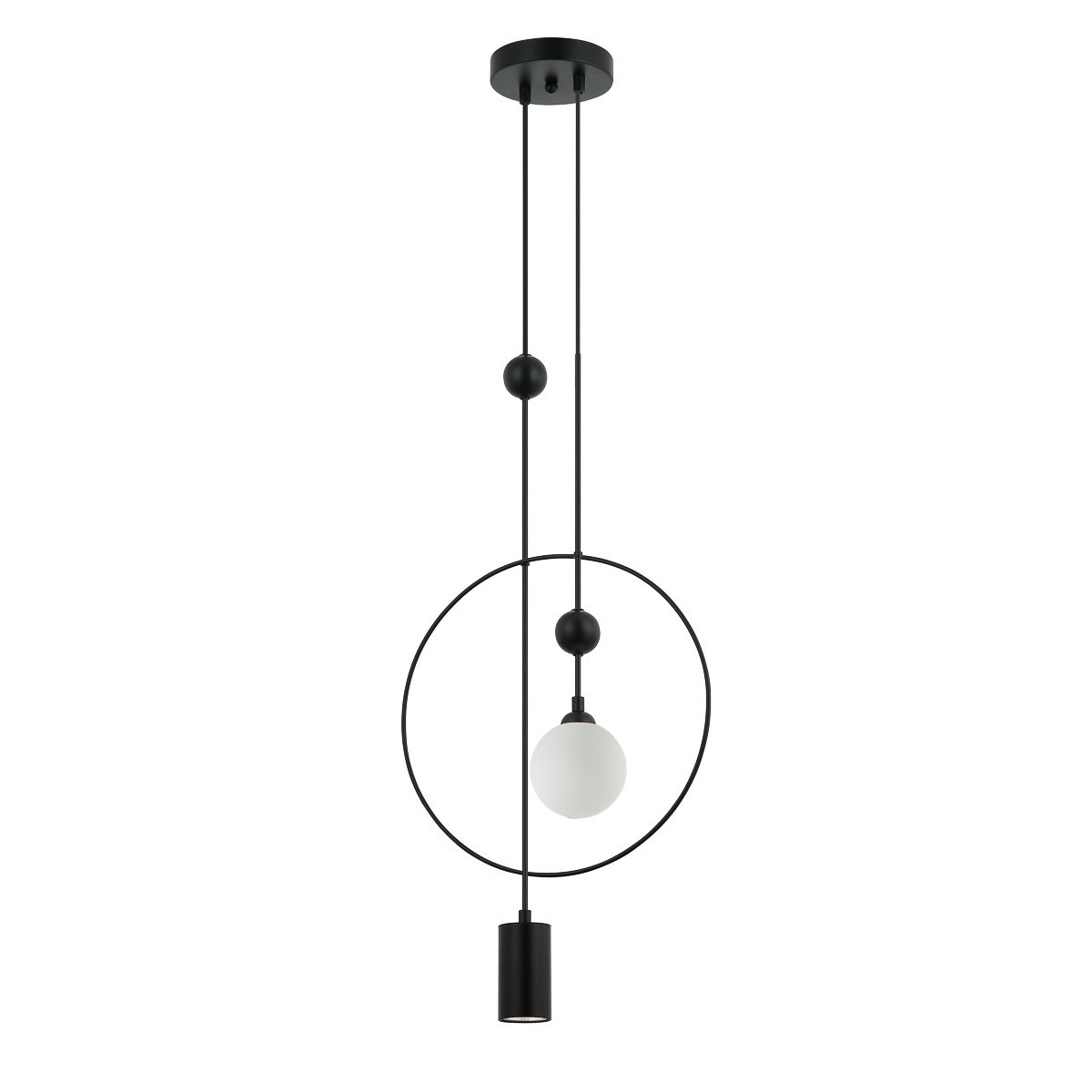 Lampa wisząca czarno-biała TROSTI 2xG9x60W wym: 150x36x10 cm Italux