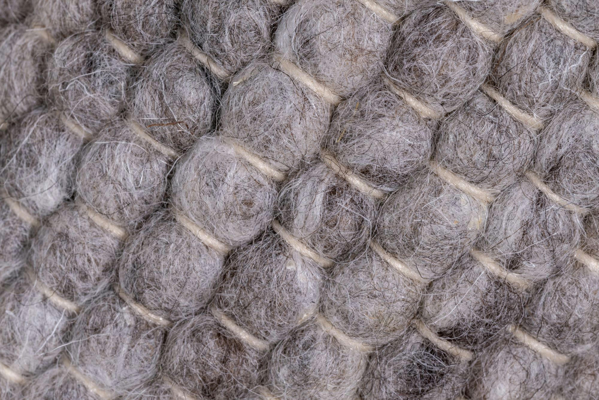 ALPEN - Tapis tissé main en laine vierge - natural gris 140x200 cm