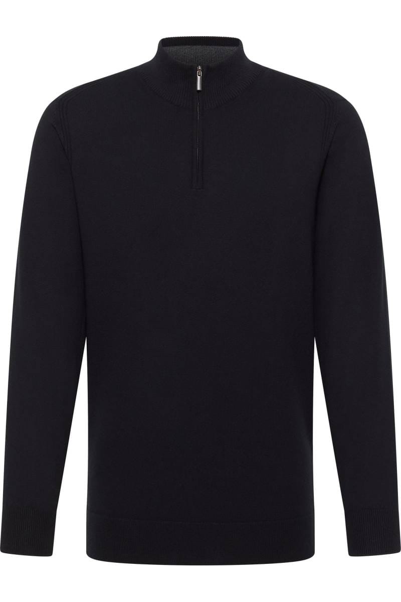 ETERNA Regular Fit Pullover schwarz, Einfarbig