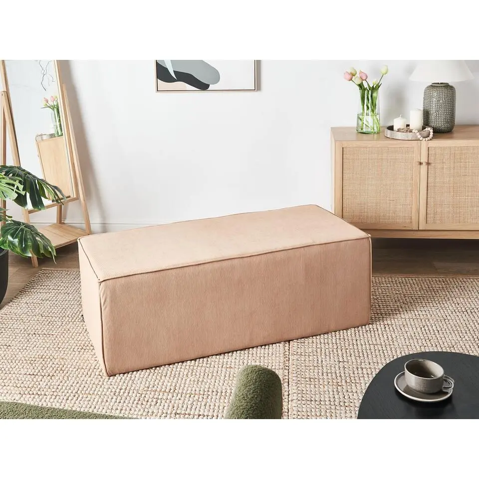 VINITA - Poef - Beige - Corduroy