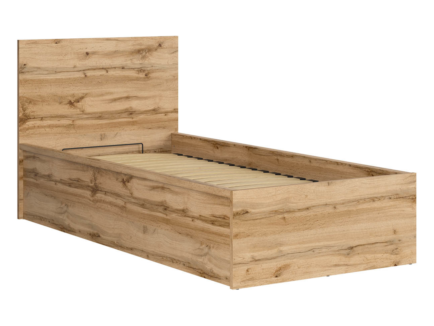 Łóżko Tetrix 90x200 ze stelażem i pojemnikiem dąb wotan