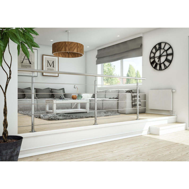 Kit garde-corps à fixation au sol Harmony argent 150 cm SOGEM